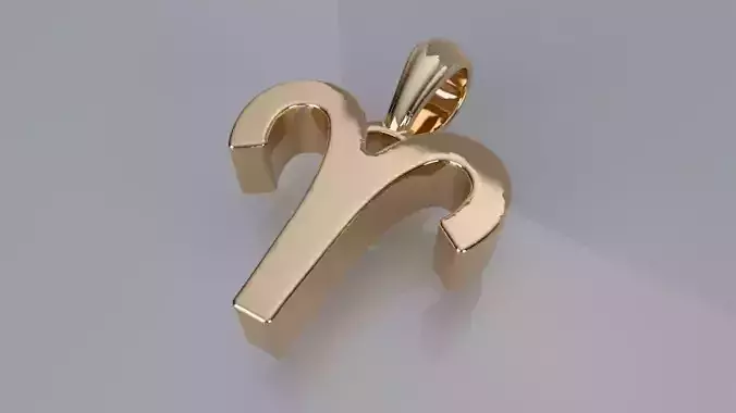 Zodiac Sign Pendant - Plain - Aries Pendant