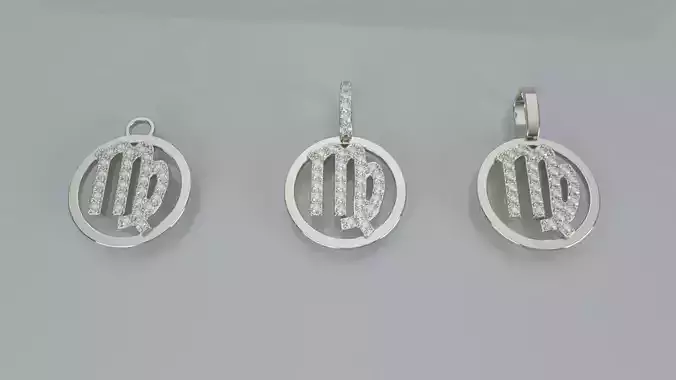 Zodiac Sign Pendant v2 - Diamond - Virgo Pendant