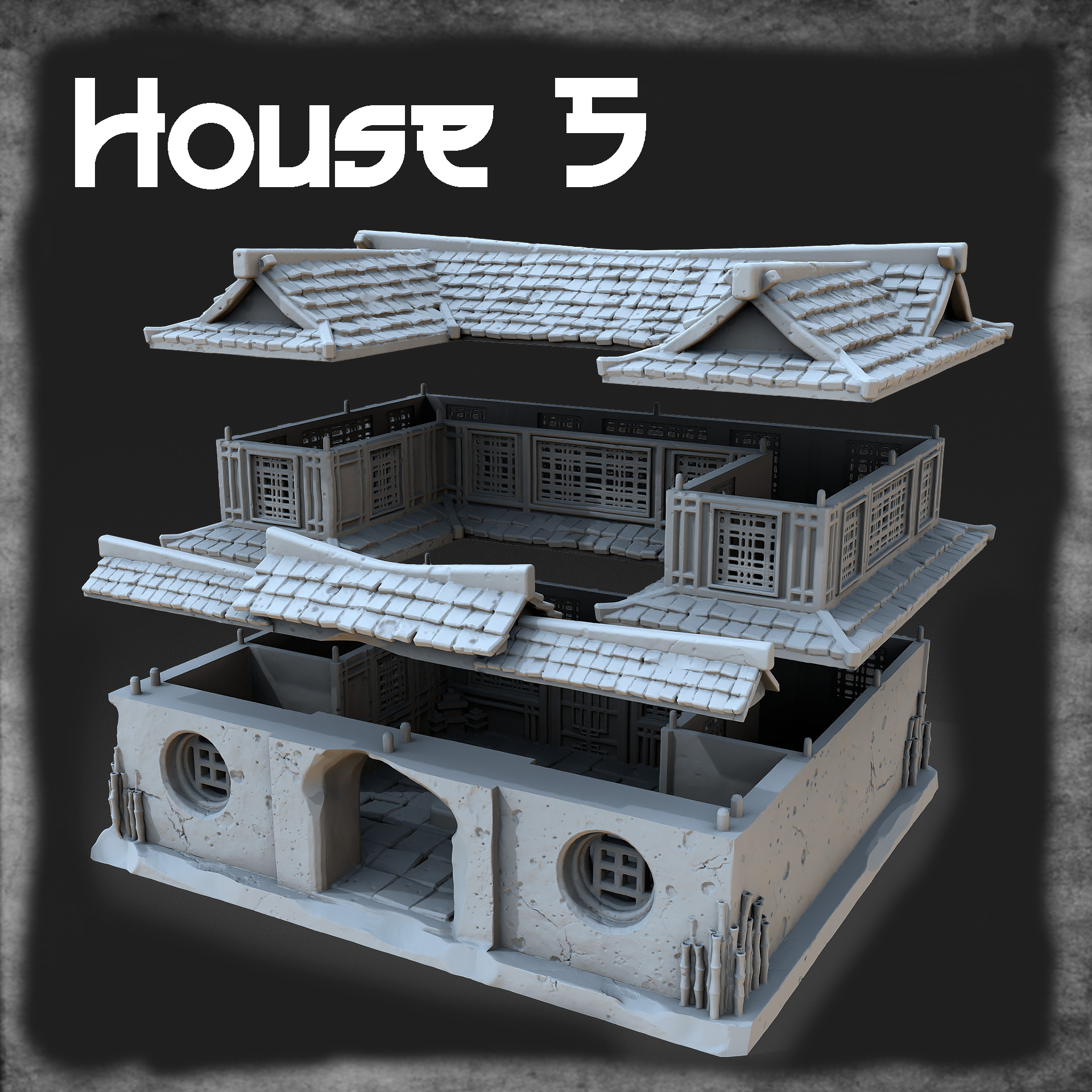 Japanese house 3D print model_1