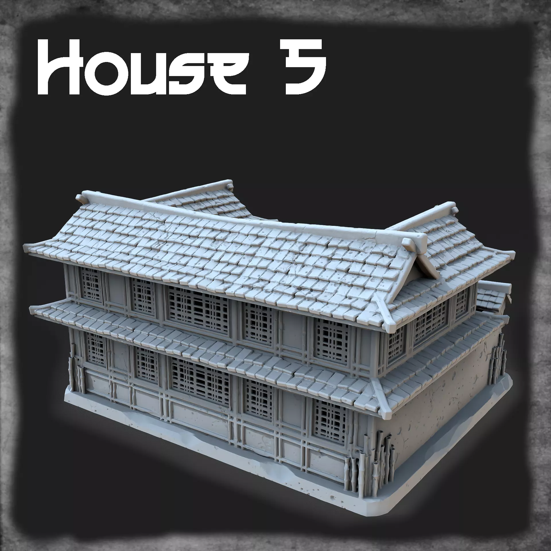 Japanese house 3D print model_0