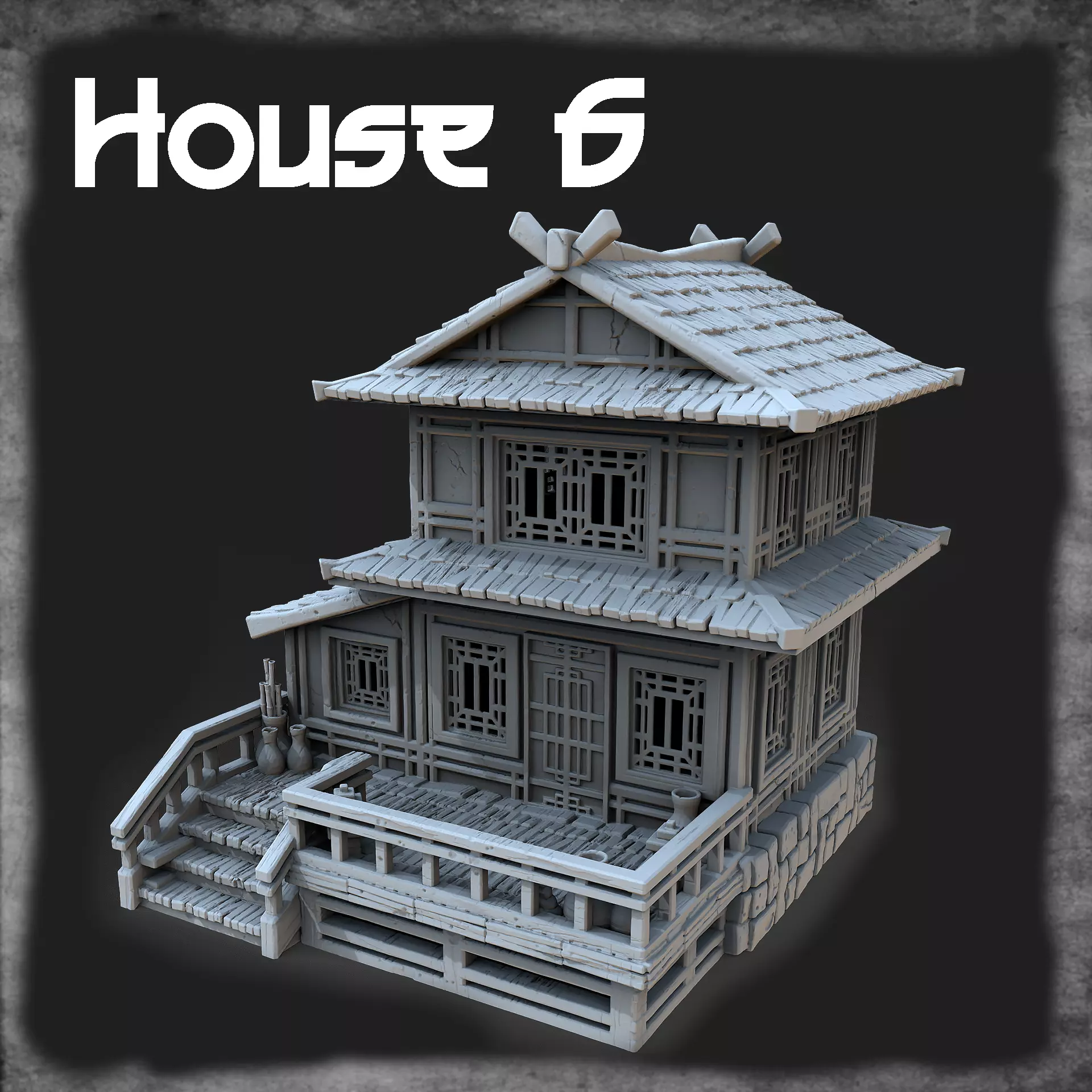 Japanese house 3D print model_0