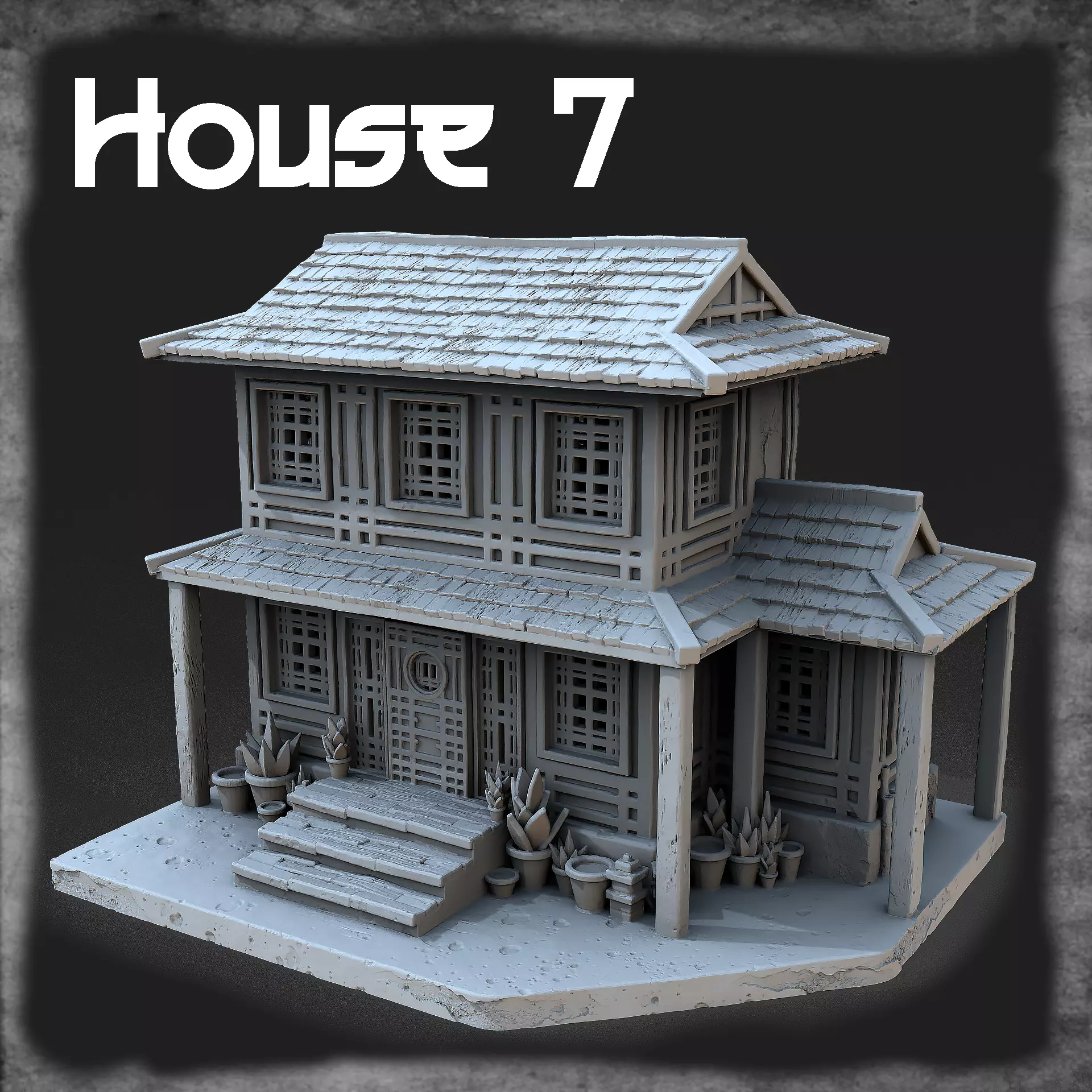 Japanese house 3D print model_0