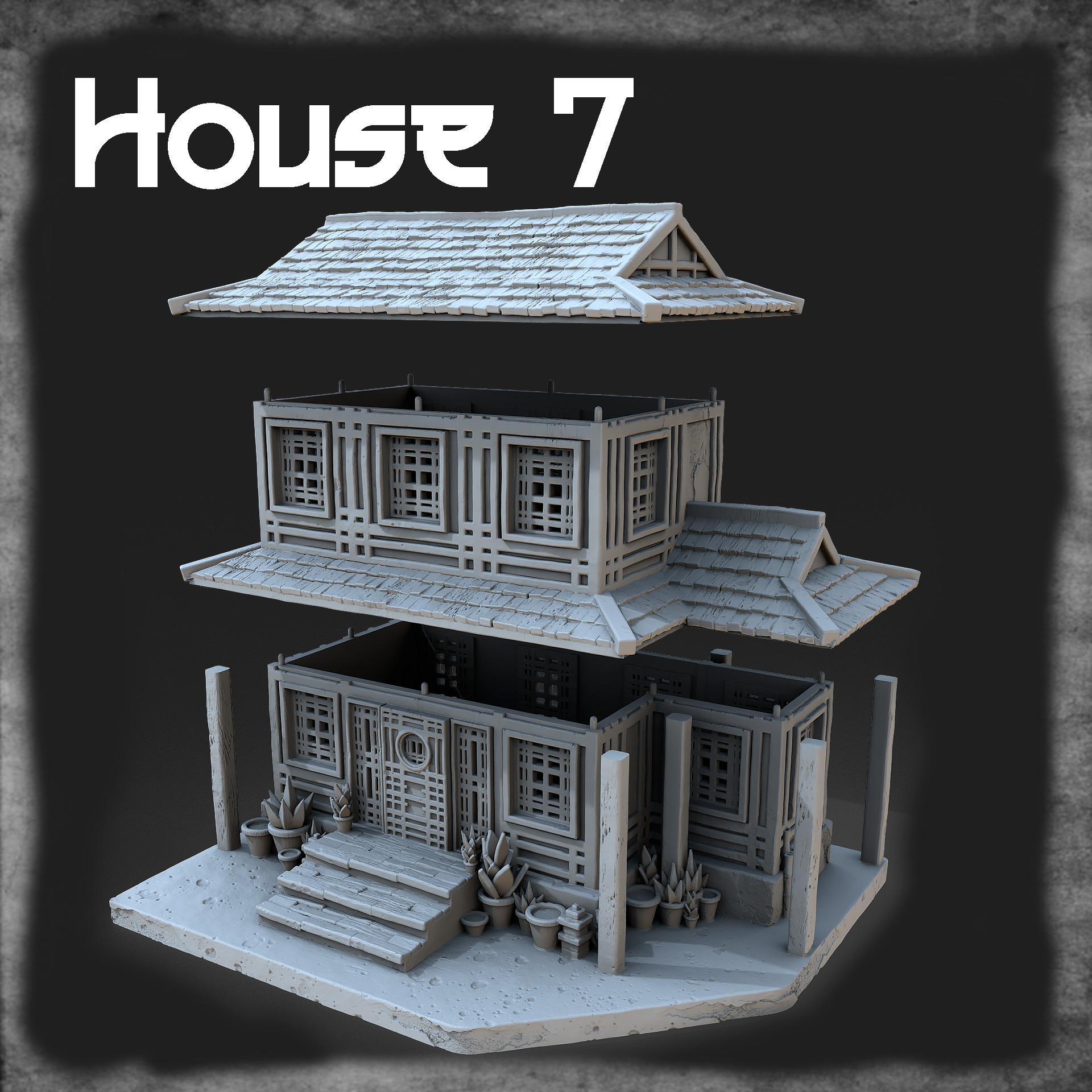 Japanese house 3D print model_1