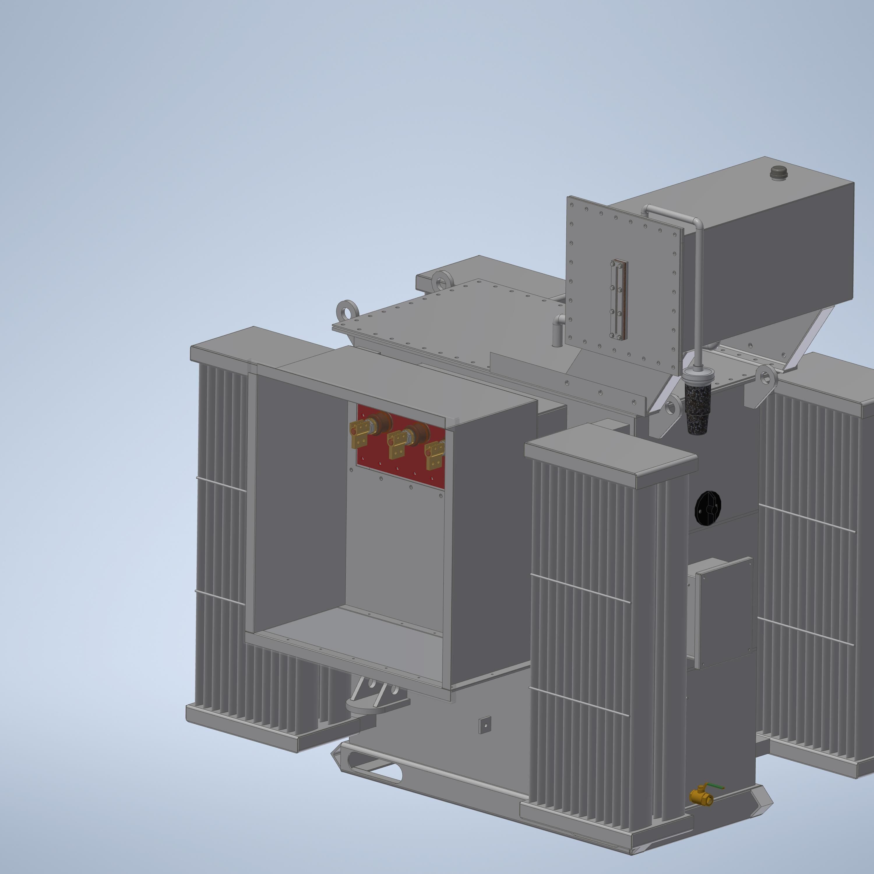 1000KVA 11000-380V ONAN Dyn11TRANSFORMER 3D model_2