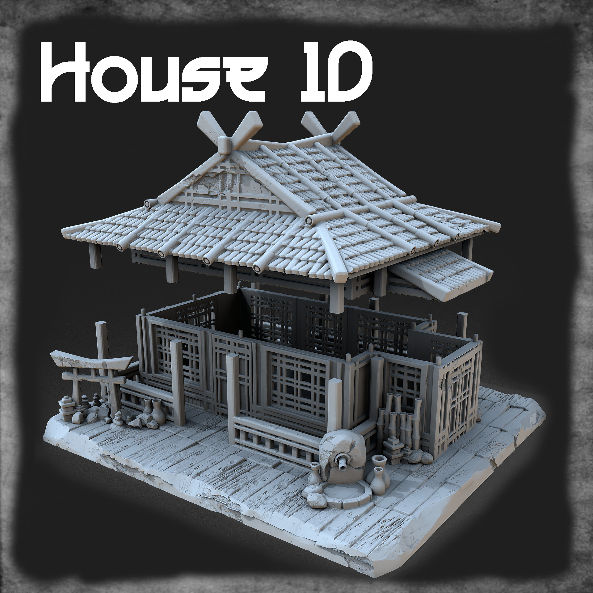 Japanese house 3D print model_2