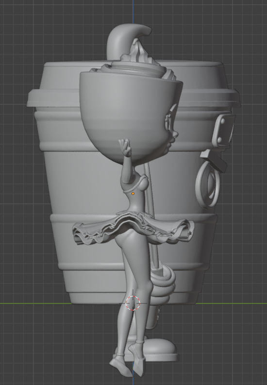 Ballerina and Assassino Cappuccino 3D print model_1