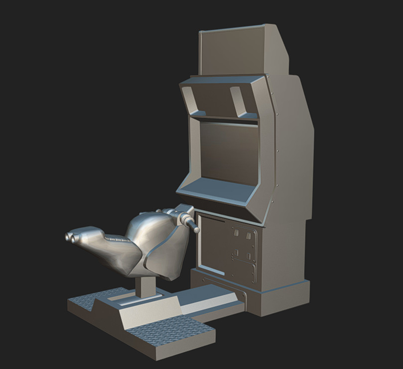 Arcade Machine 07 Low-poly 3D model_6