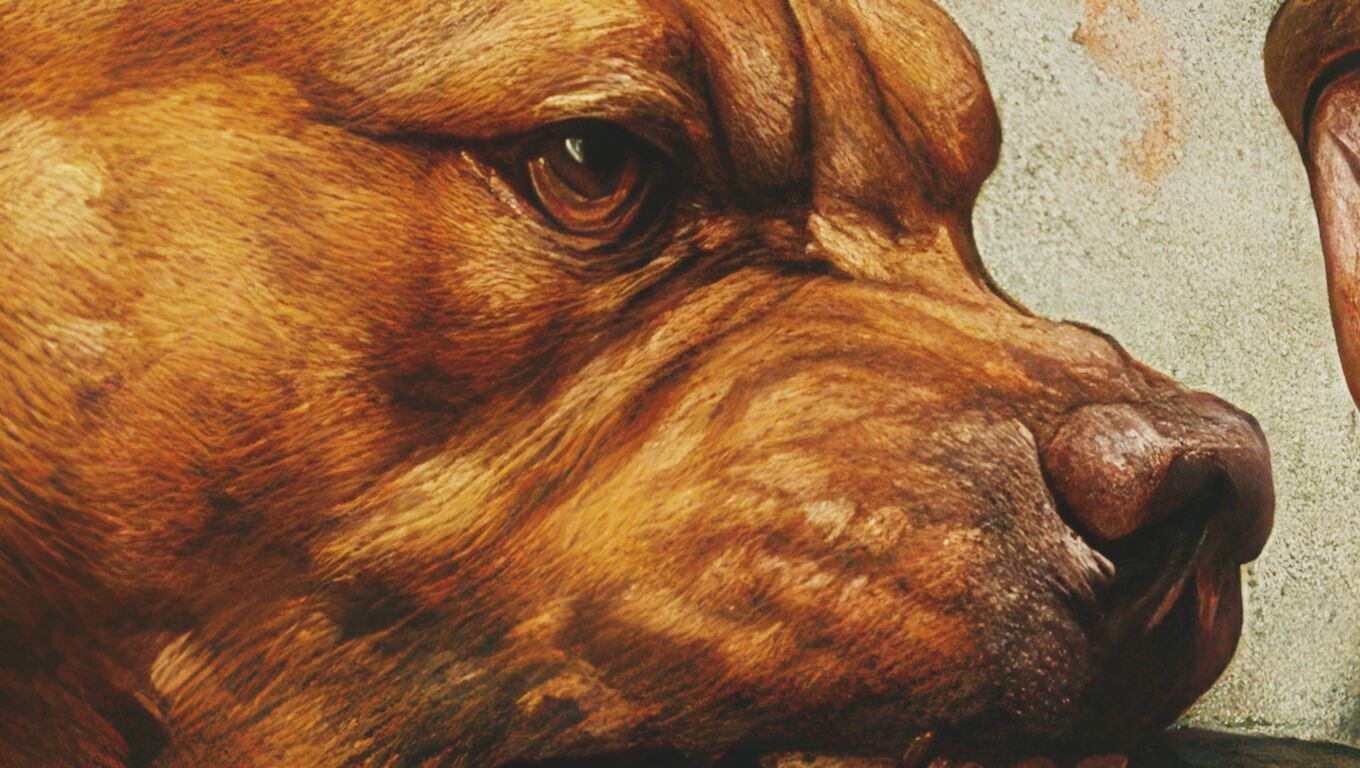 16K Base Color Texture Dog and Serpent Mural Ultra HD  Texture_14