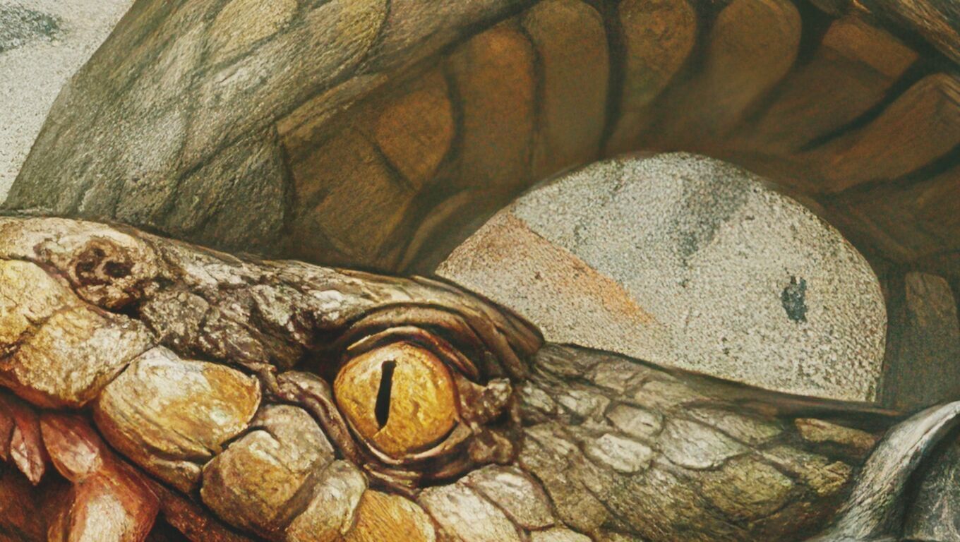 16K Base Color Texture Dog and Serpent Mural Ultra HD  Texture_19