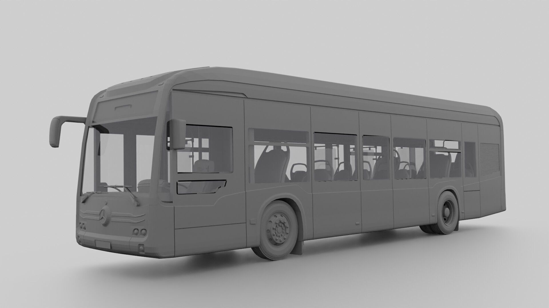 Mercedes eCitaro 2019 MID-POLY 3D model_17