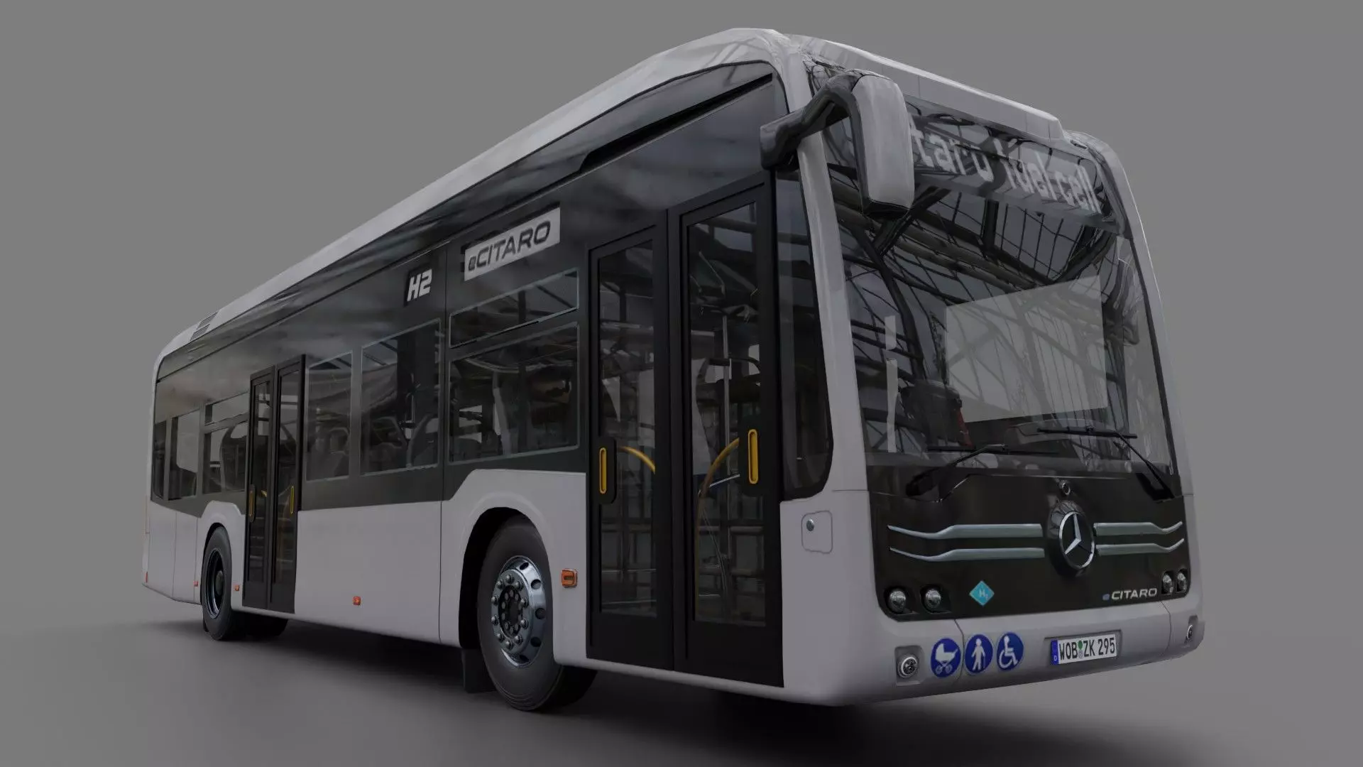 Mercedes eCitaro 2019 MID-POLY 3D model_0