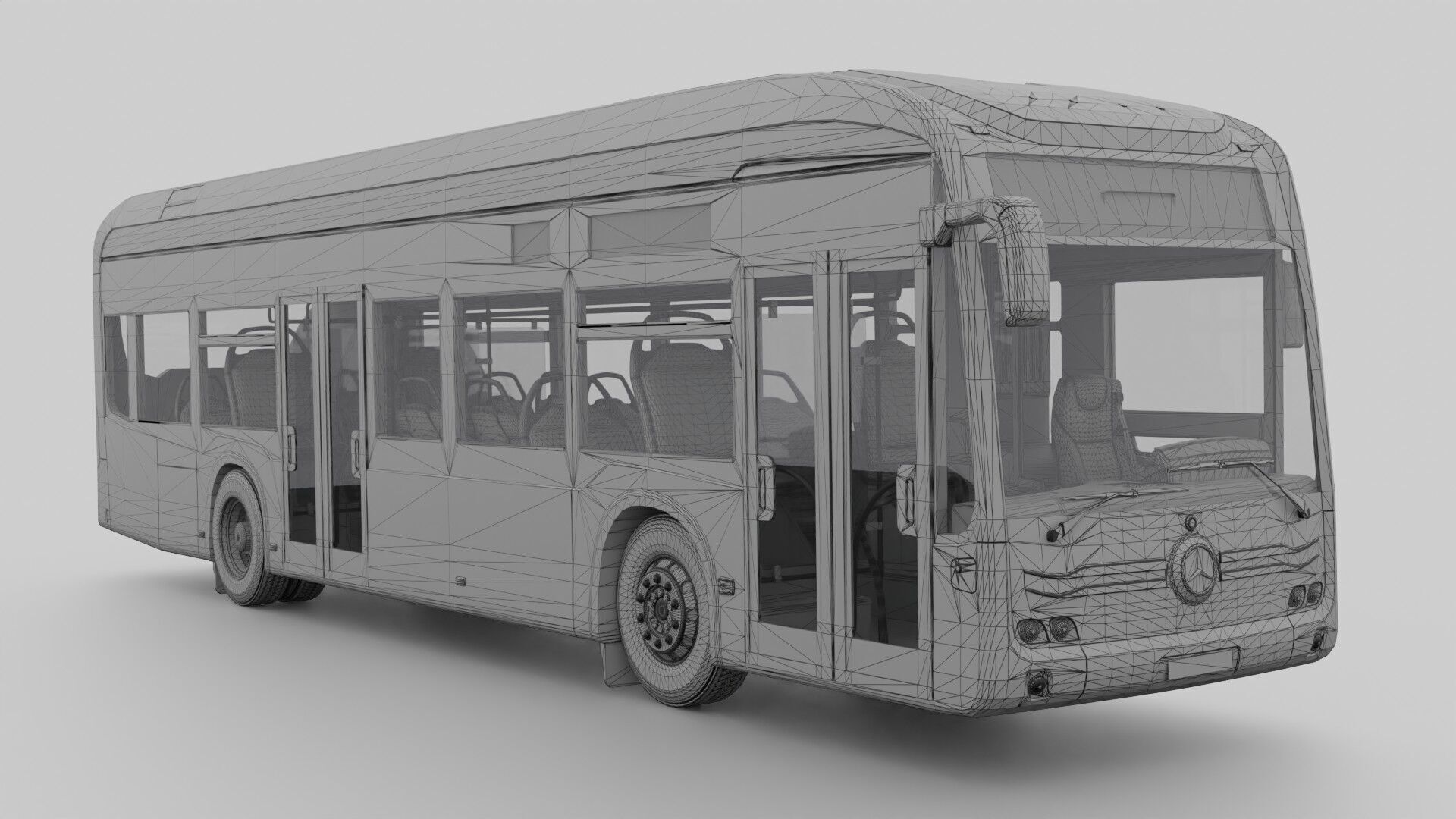 Mercedes eCitaro 2019 MID-POLY 3D model_15
