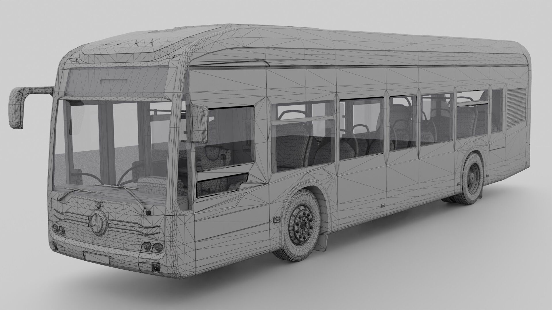 Mercedes eCitaro 2019 MID-POLY 3D model_12