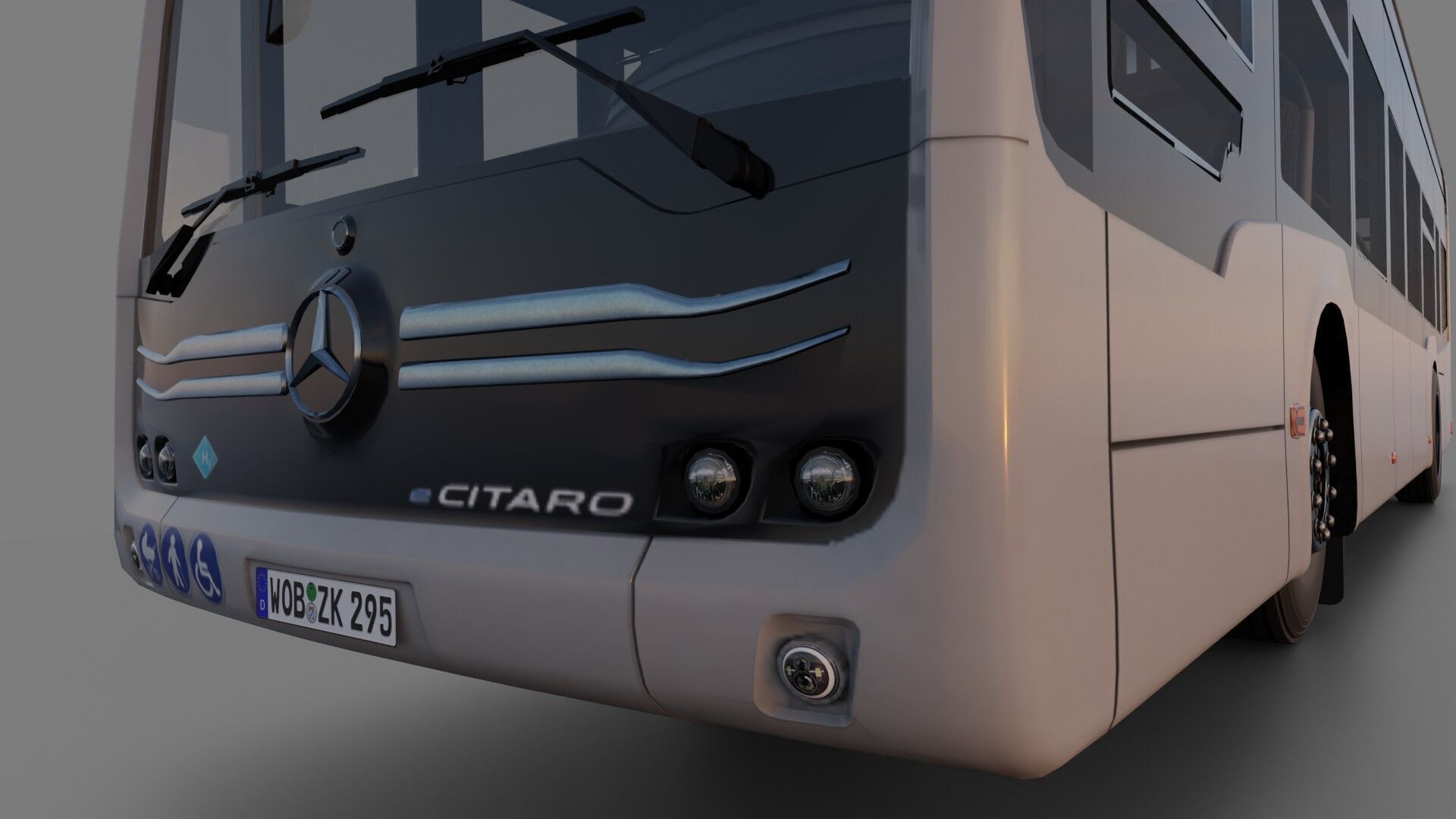 Mercedes eCitaro 2019 MID-POLY 3D model_6