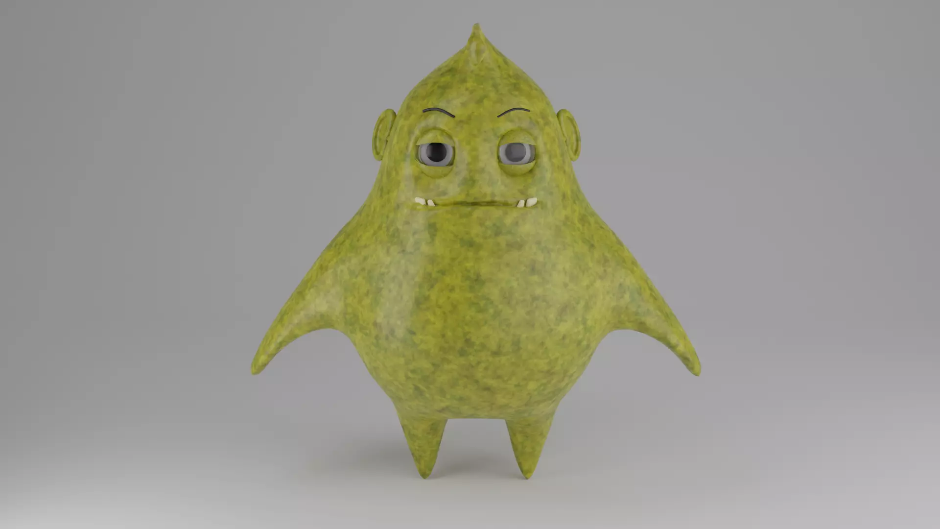 Pair The Playful Green Creature Low-poly 3D model_0