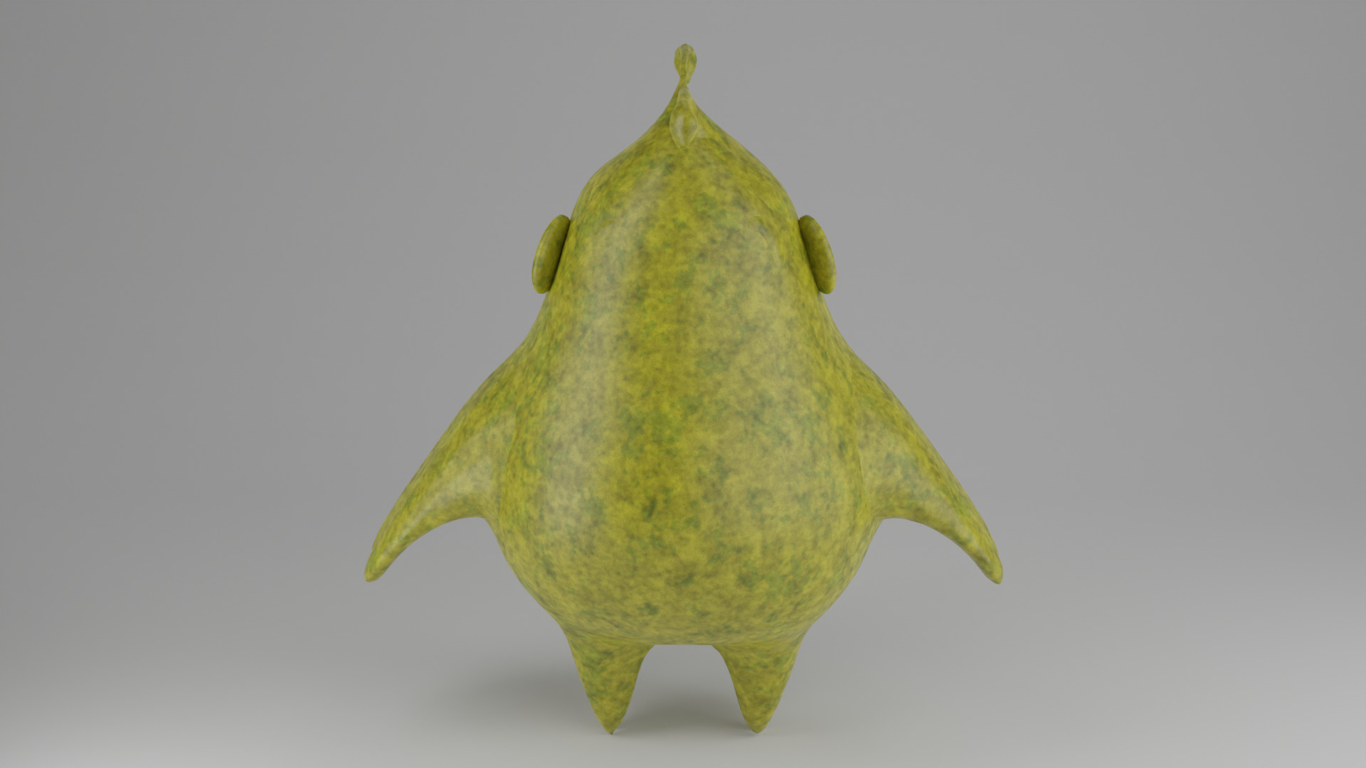 Pair The Playful Green Creature Low-poly 3D model_1