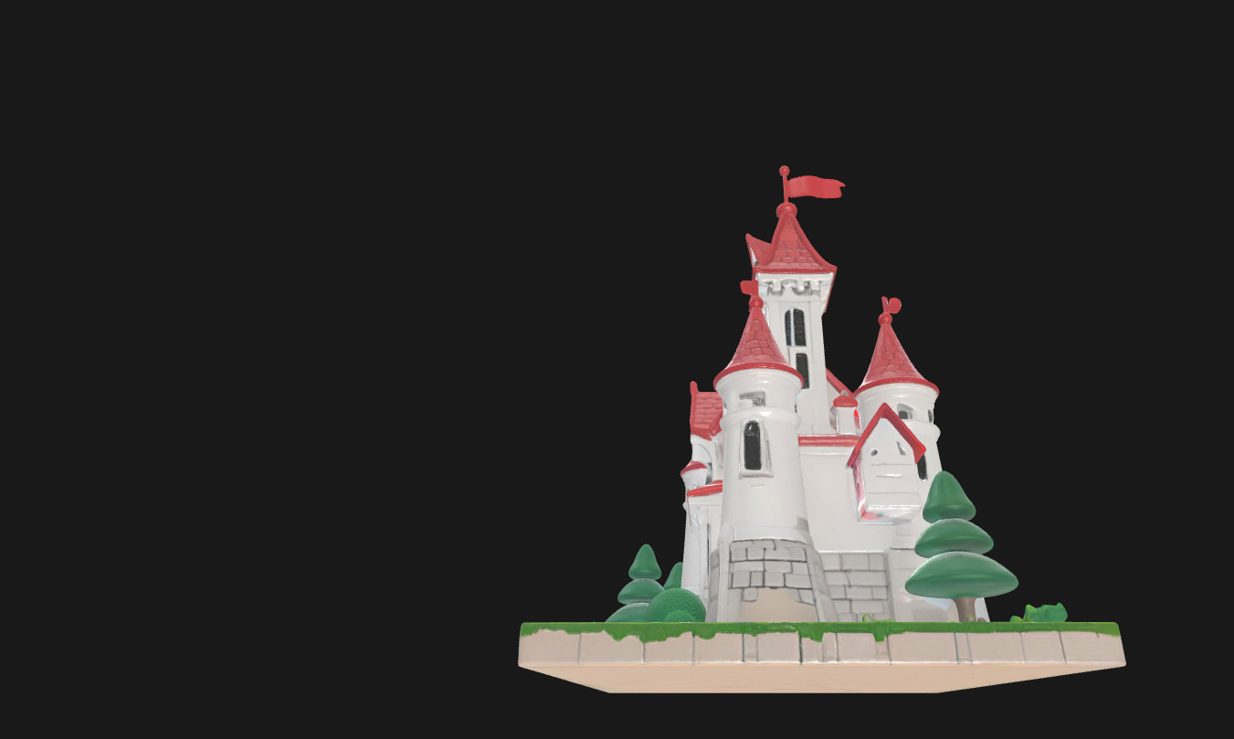 Low Poly Cake Castle Model for 3D Projects Low-poly 3D model_24