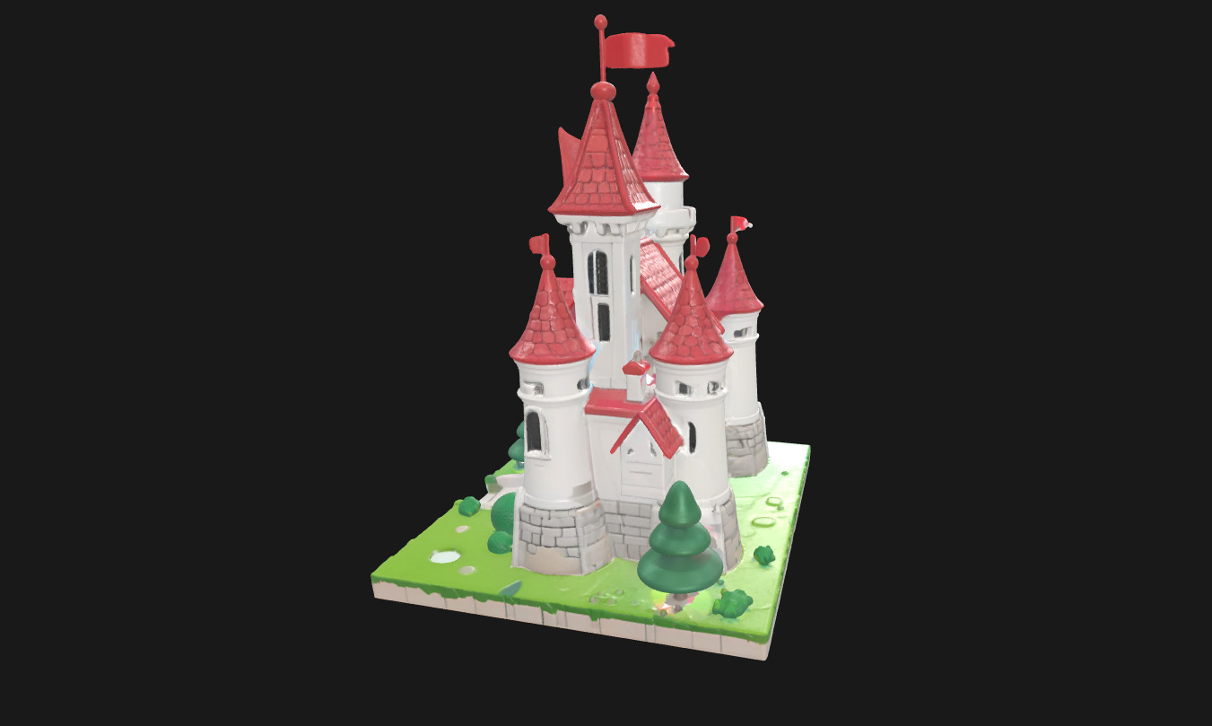Low Poly Cake Castle Model for 3D Projects Low-poly 3D model_5