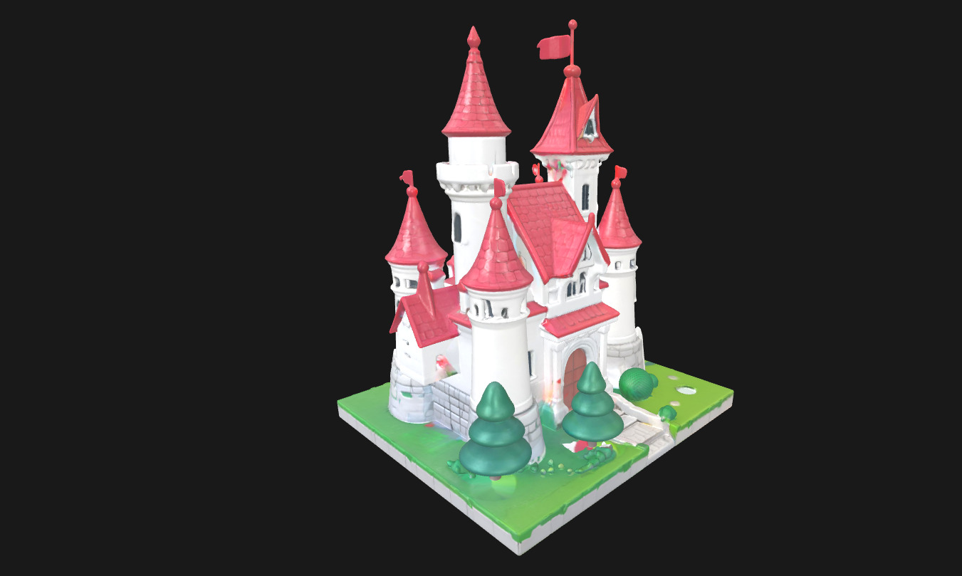 Low Poly Cake Castle Model for 3D Projects Low-poly 3D model_18