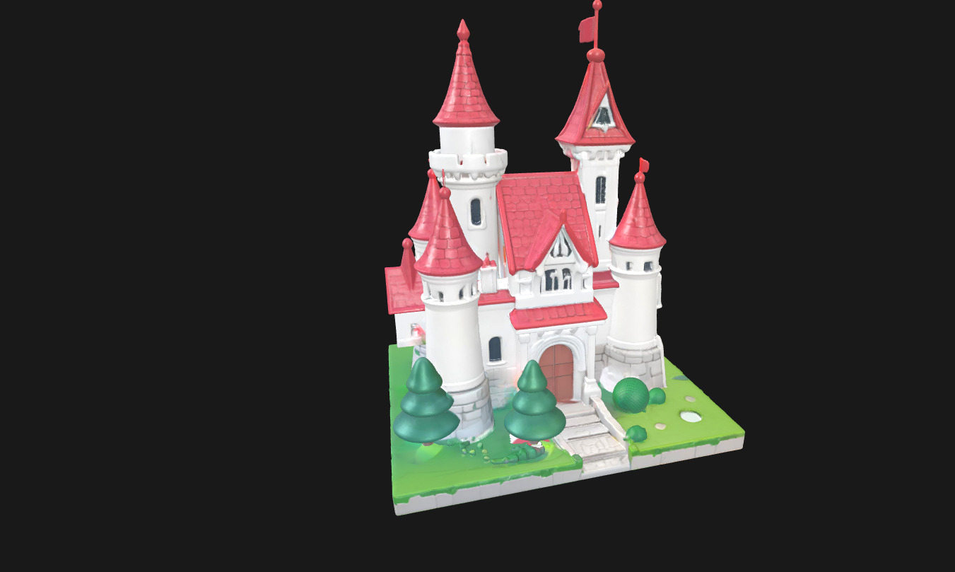 Low Poly Cake Castle Model for 3D Projects Low-poly 3D model_20