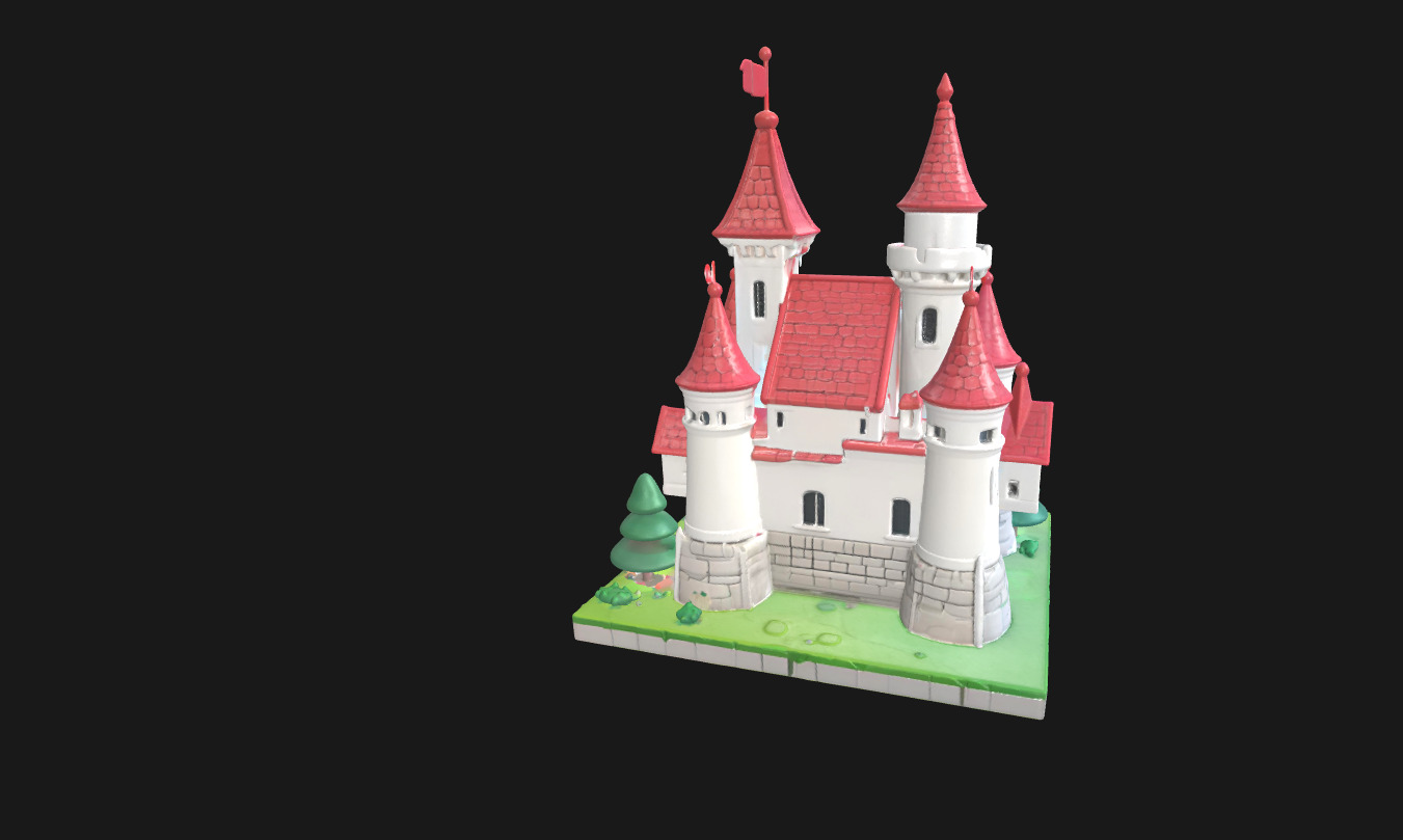 Low Poly Cake Castle Model for 3D Projects Low-poly 3D model_10