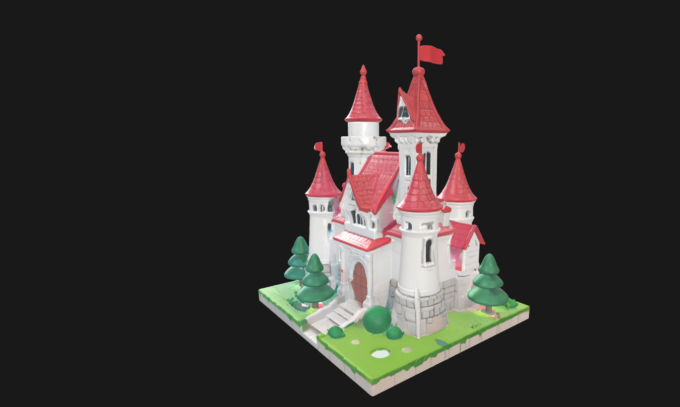 Low Poly Cake Castle Model for 3D Projects Low-poly 3D model_2