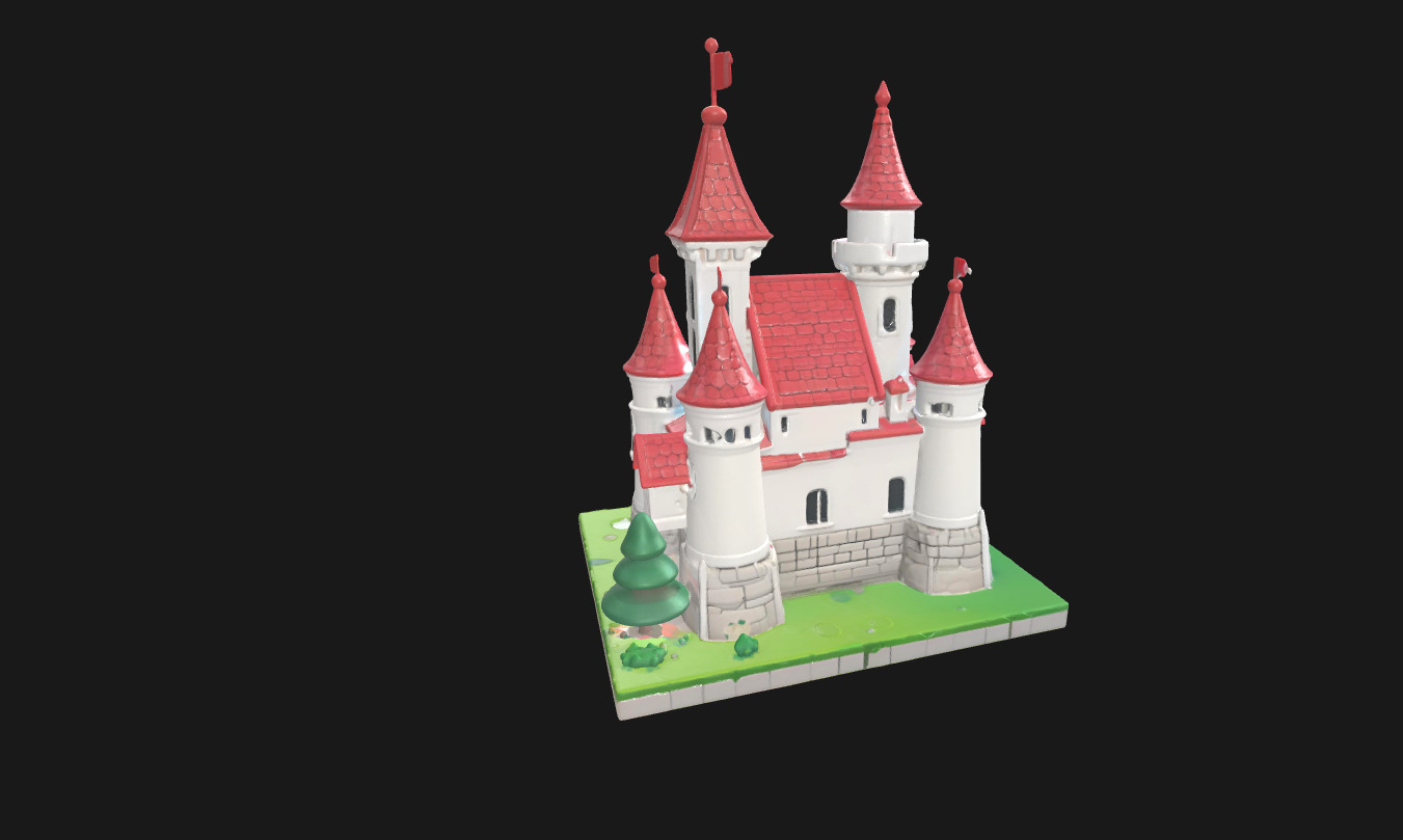 Low Poly Cake Castle Model for 3D Projects Low-poly 3D model_8