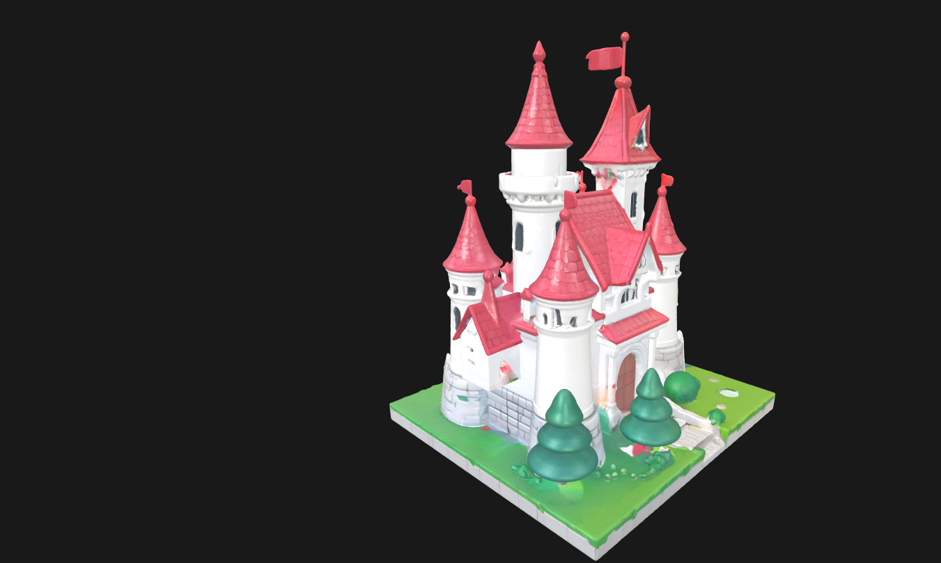 Low Poly Cake Castle Model for 3D Projects Low-poly 3D model_17