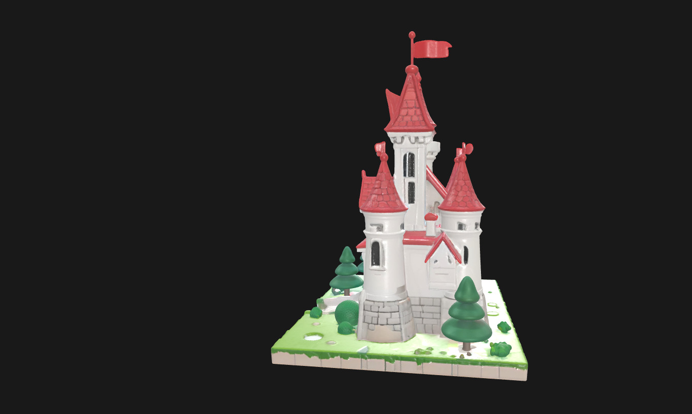 Low Poly Cake Castle Model for 3D Projects Low-poly 3D model_4