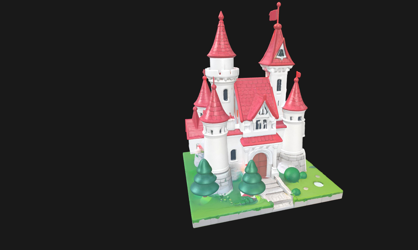 Low Poly Cake Castle Model for 3D Projects Low-poly 3D model_19