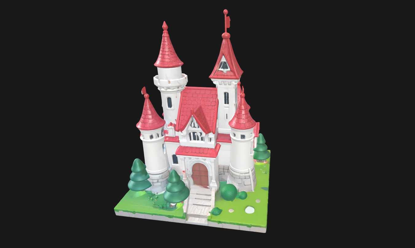Low Poly Cake Castle Model for 3D Projects Low-poly 3D model_22
