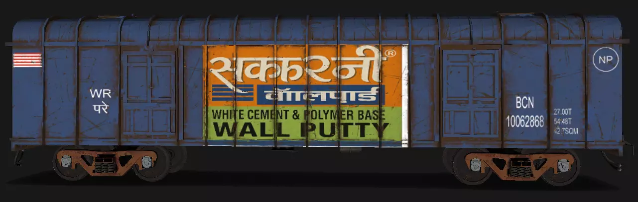 Blender Crafted BCNA Wagon  Realistic  Animated Simulator Ready 3D model_0