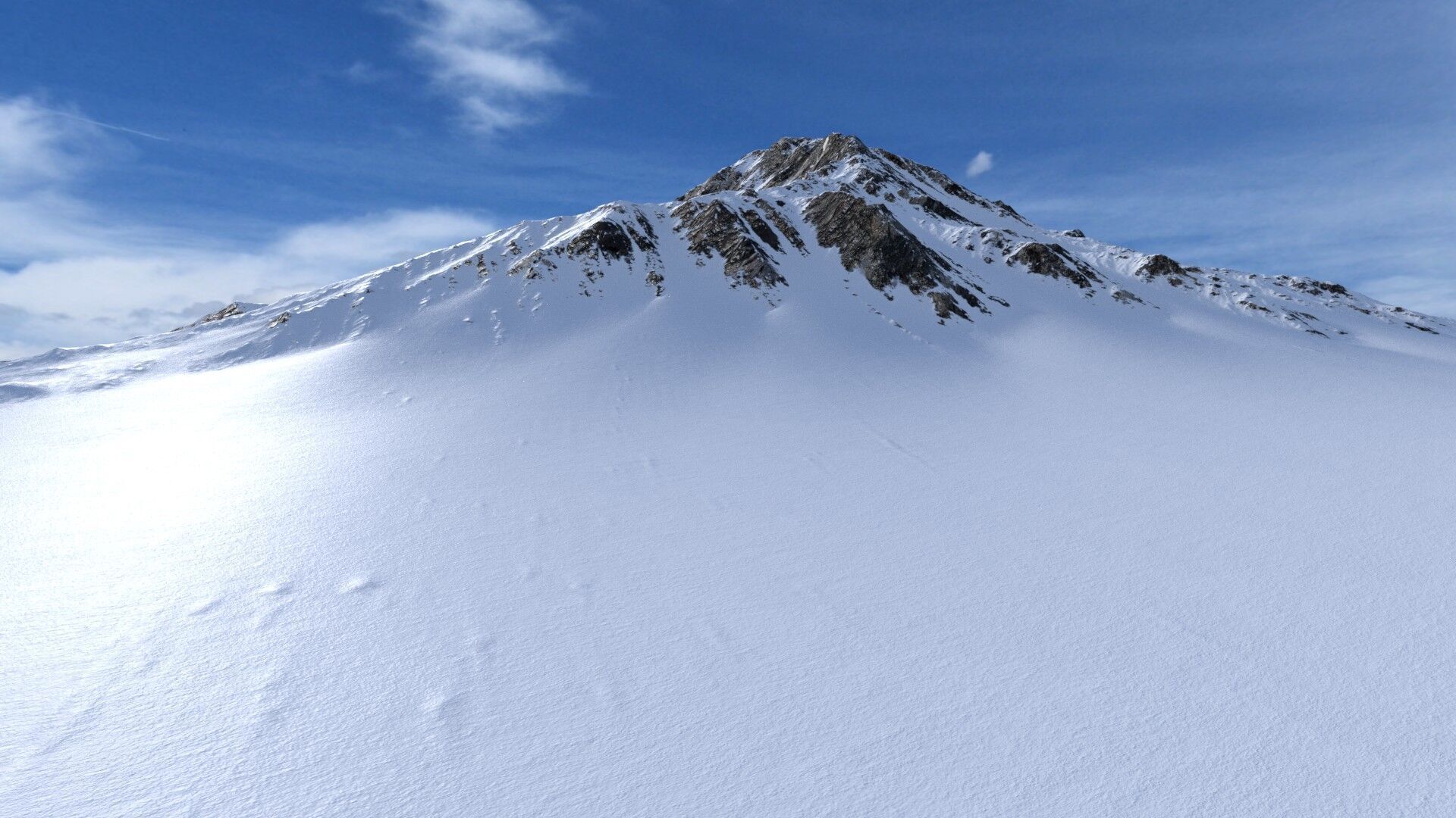 Snow Mountain 06 Low-poly 3D model_2
