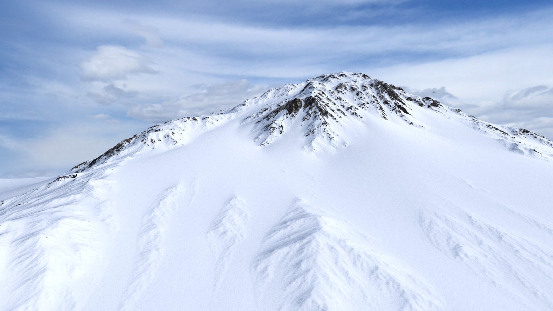 Snow Mountain 06 Low-poly 3D model_4