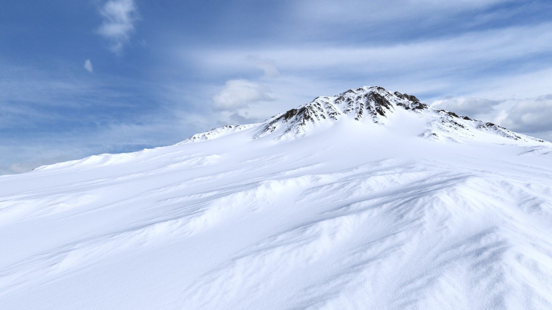 Snow Mountain 06 Low-poly 3D model_5