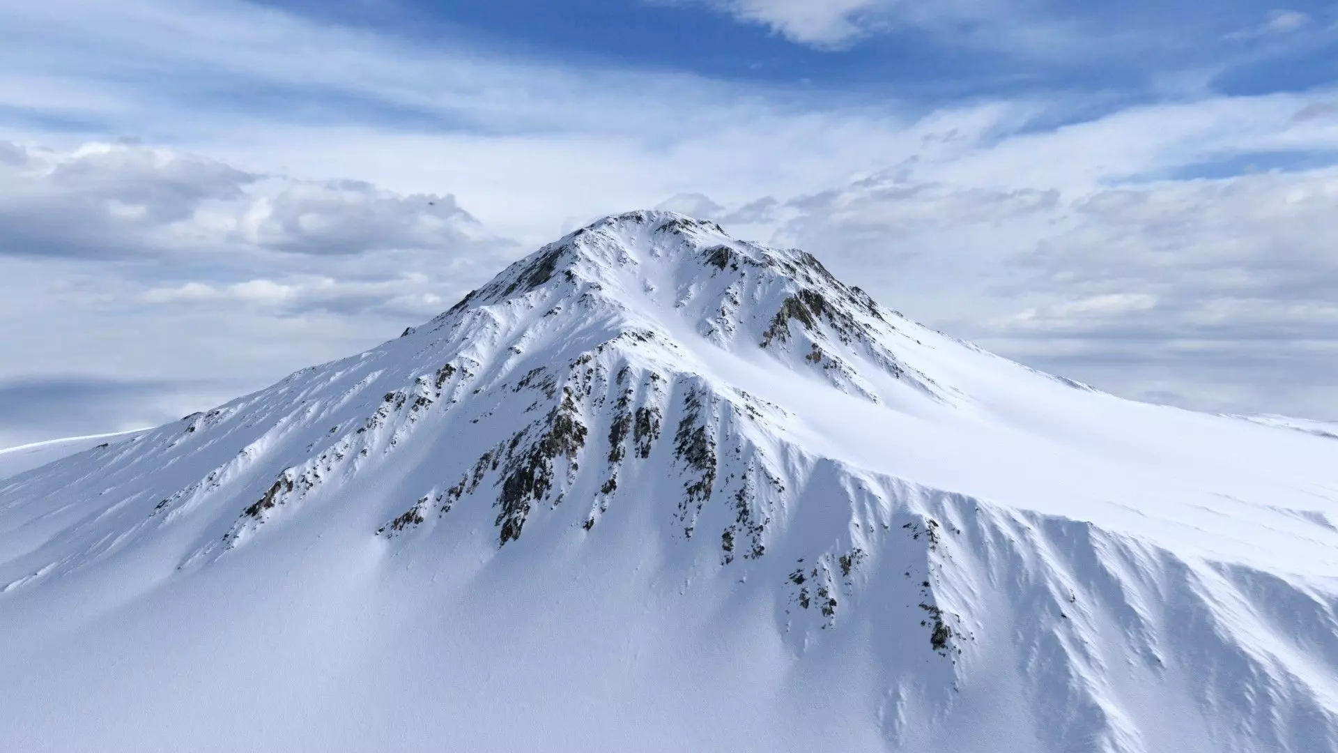 Snow Mountain 06 Low-poly 3D model_0