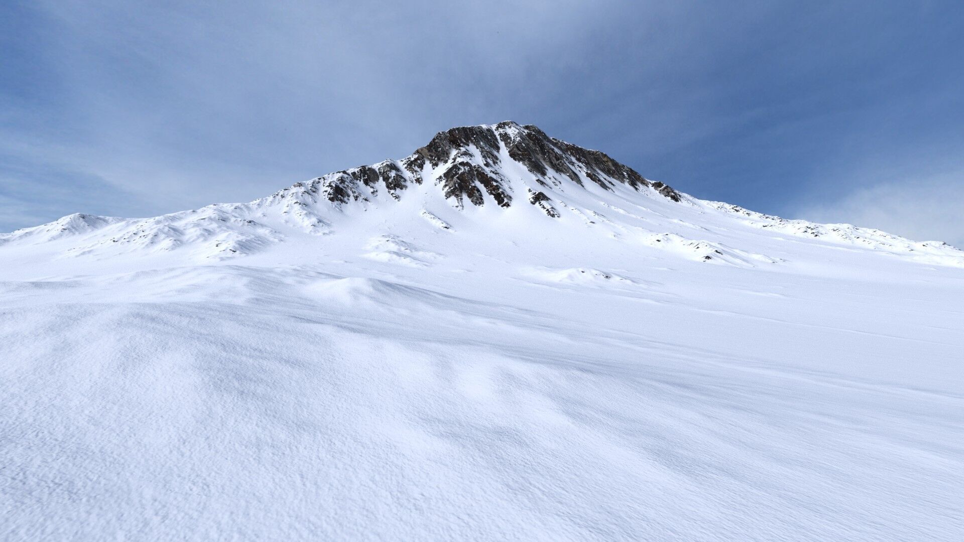 Snow Mountain 06 Low-poly 3D model_9