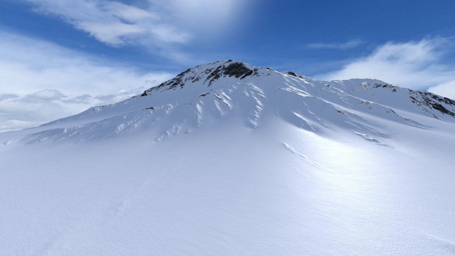 Snow Mountain 06 Low-poly 3D model_3