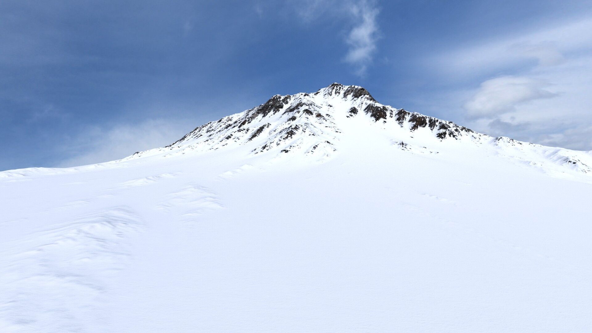 Snow Mountain 06 Low-poly 3D model_7