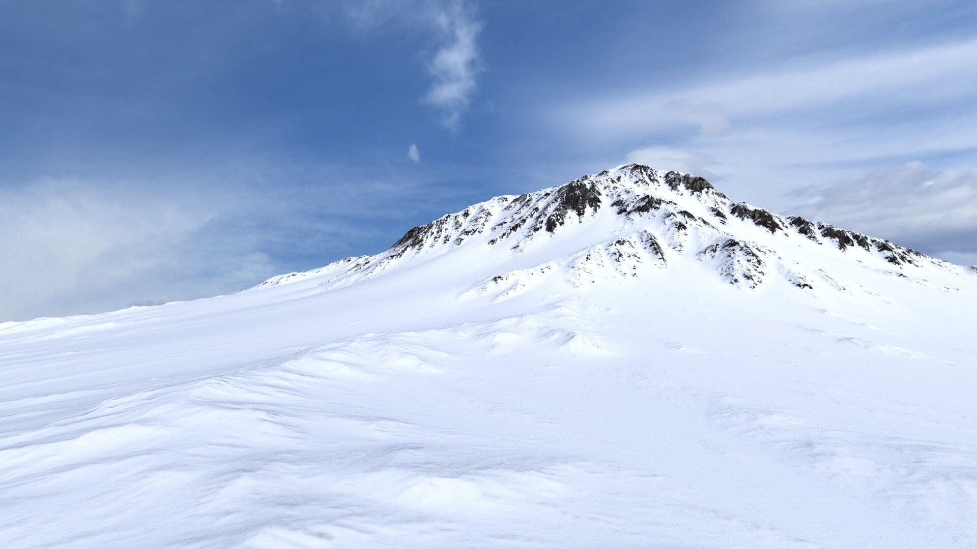 Snow Mountain 06 Low-poly 3D model_6