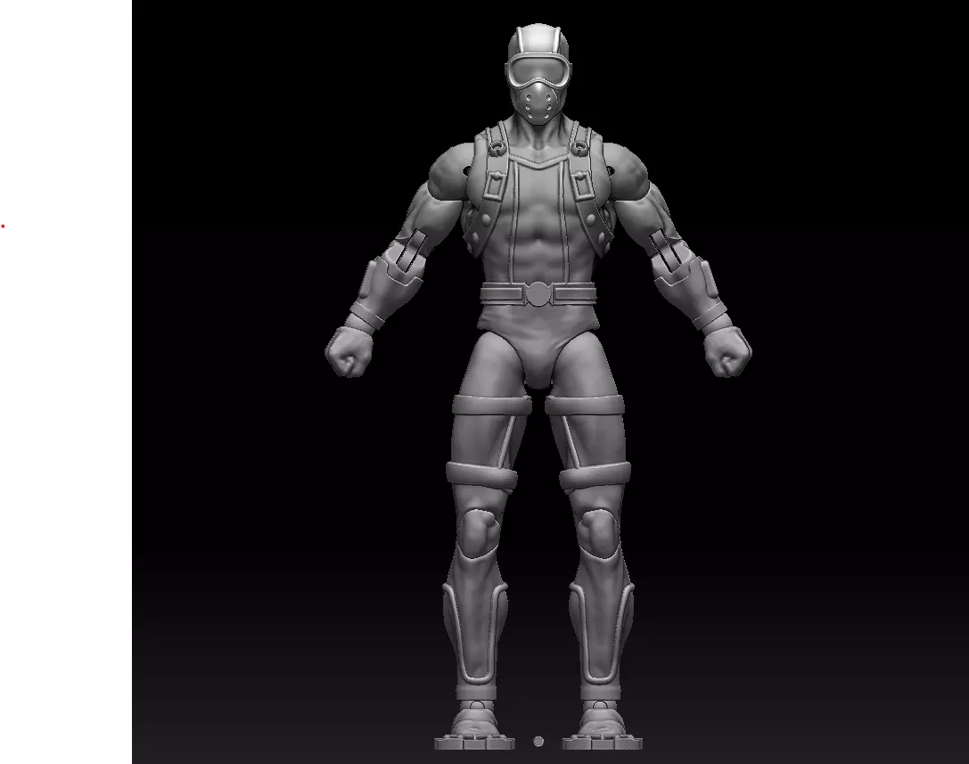 Military Diver ARTICULATED ACTION FIGURE 150mm 3D print model_0