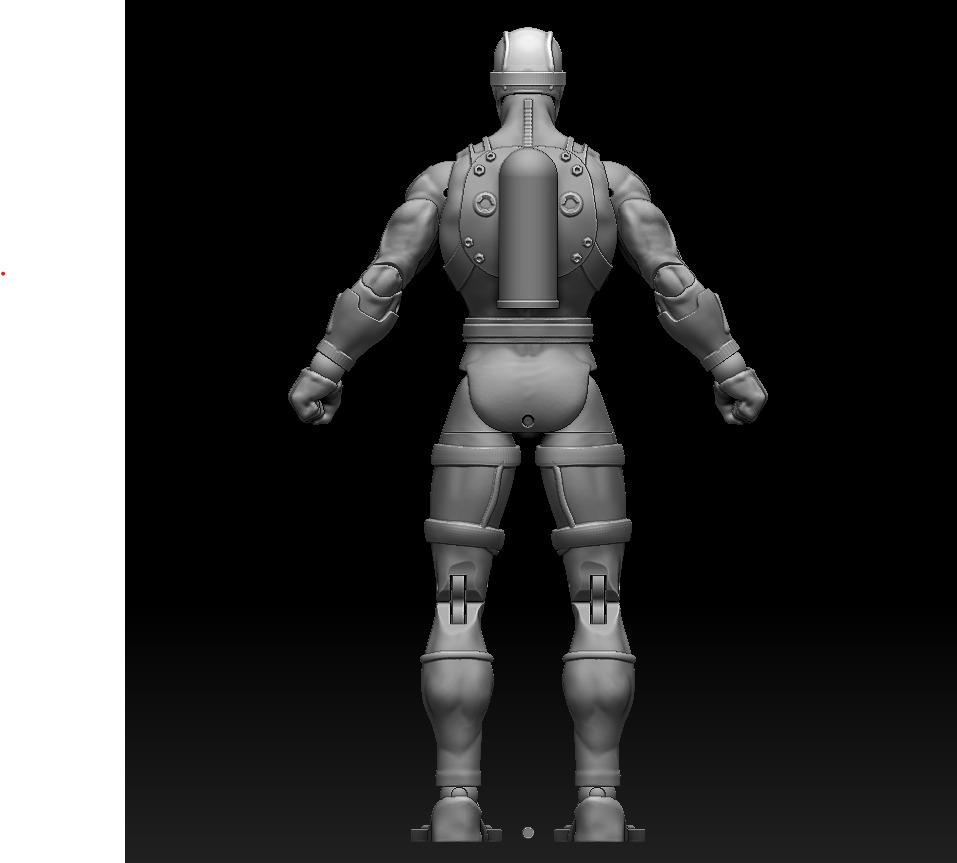 Military Diver ARTICULATED ACTION FIGURE 150mm 3D print model_2