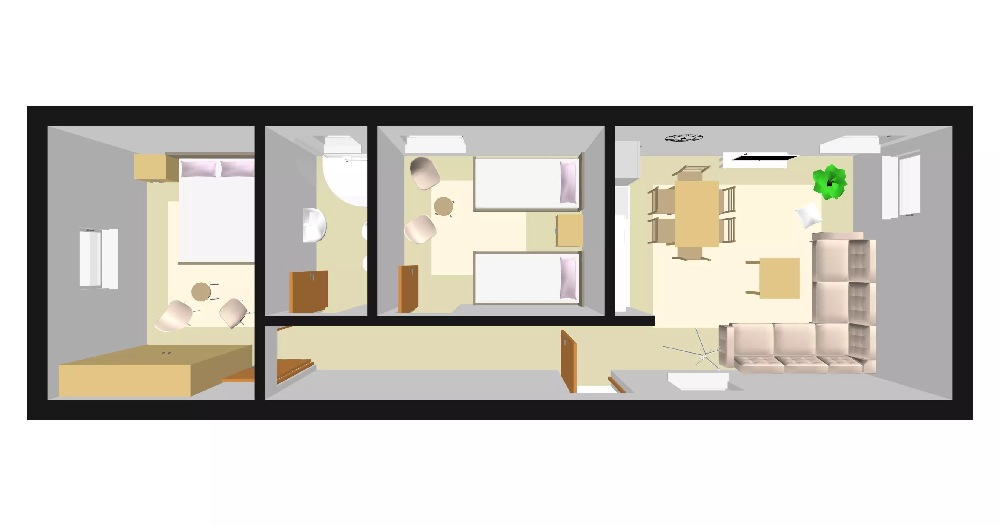 Floor plan home design 3D model