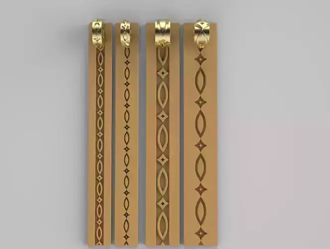 Texture Rollers Wheels for Leather Clay Patterns 3D Model T100