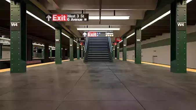 NYC Subway Station PBR 01