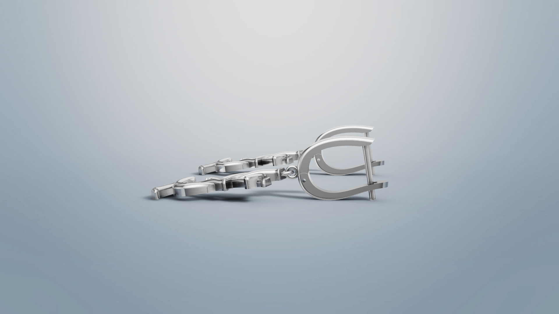 Earrings YsL 3D print model C 53 3D print model_4