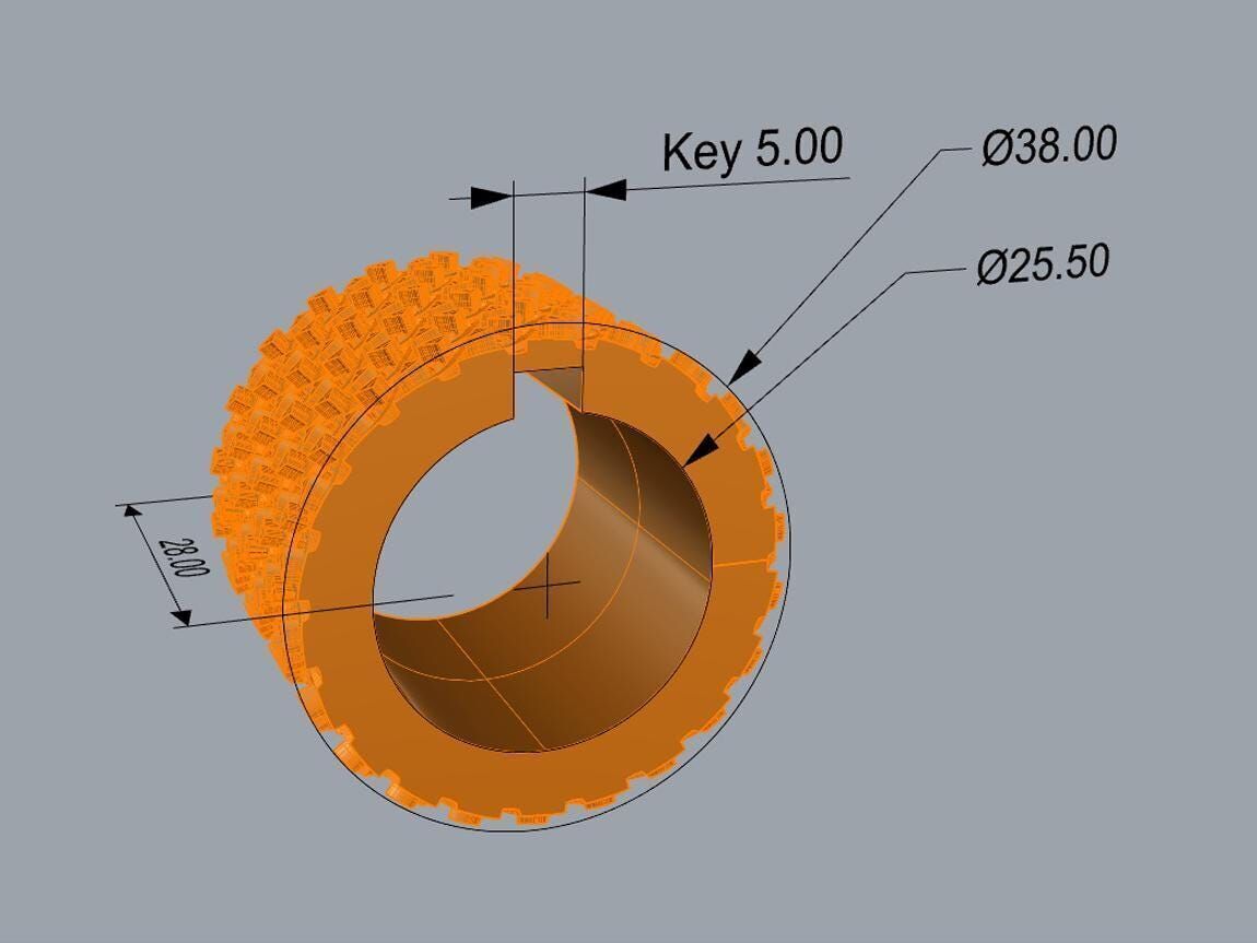Texture Rollers Wheels for Leather Clay Patterns 3D Model T010c 3D print model_3