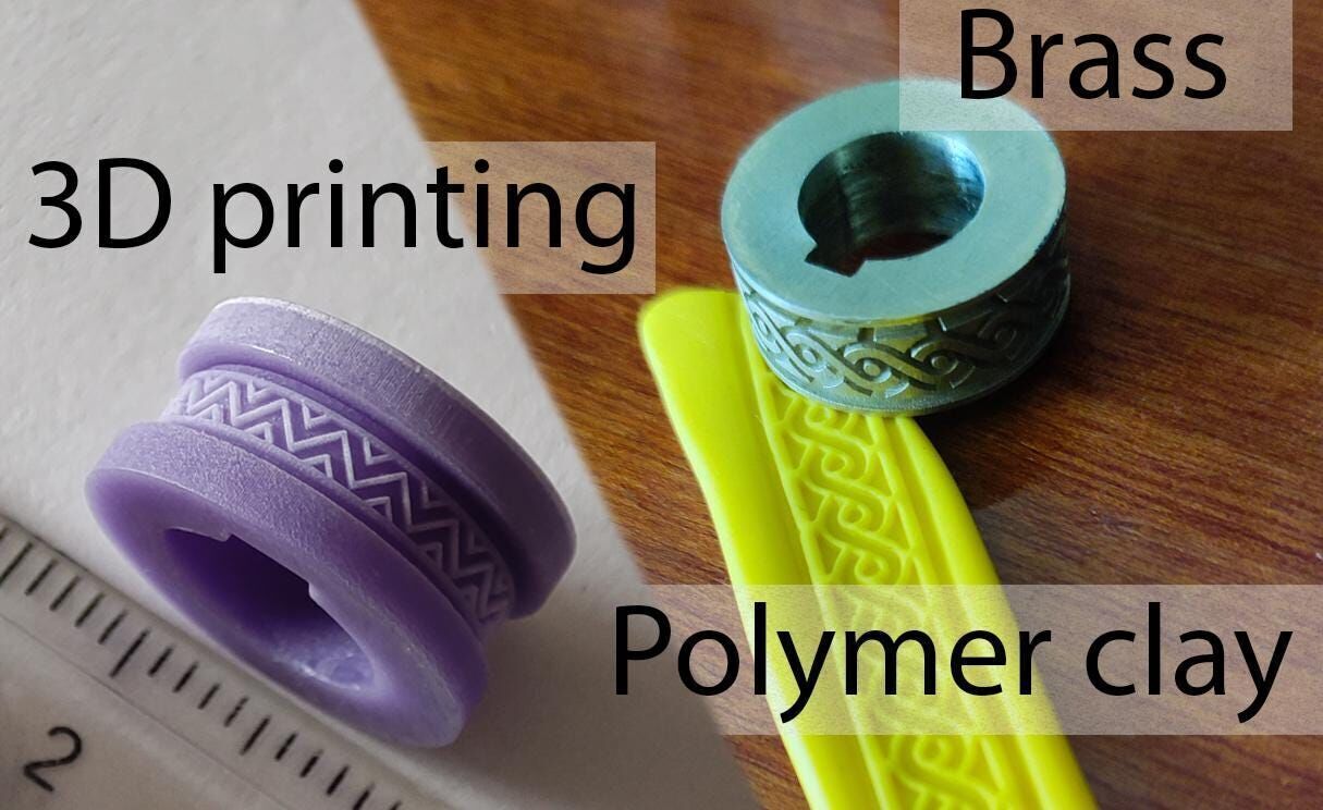 Texture Rollers Wheels for Leather Clay Patterns 3D Model T010c 3D print model_4