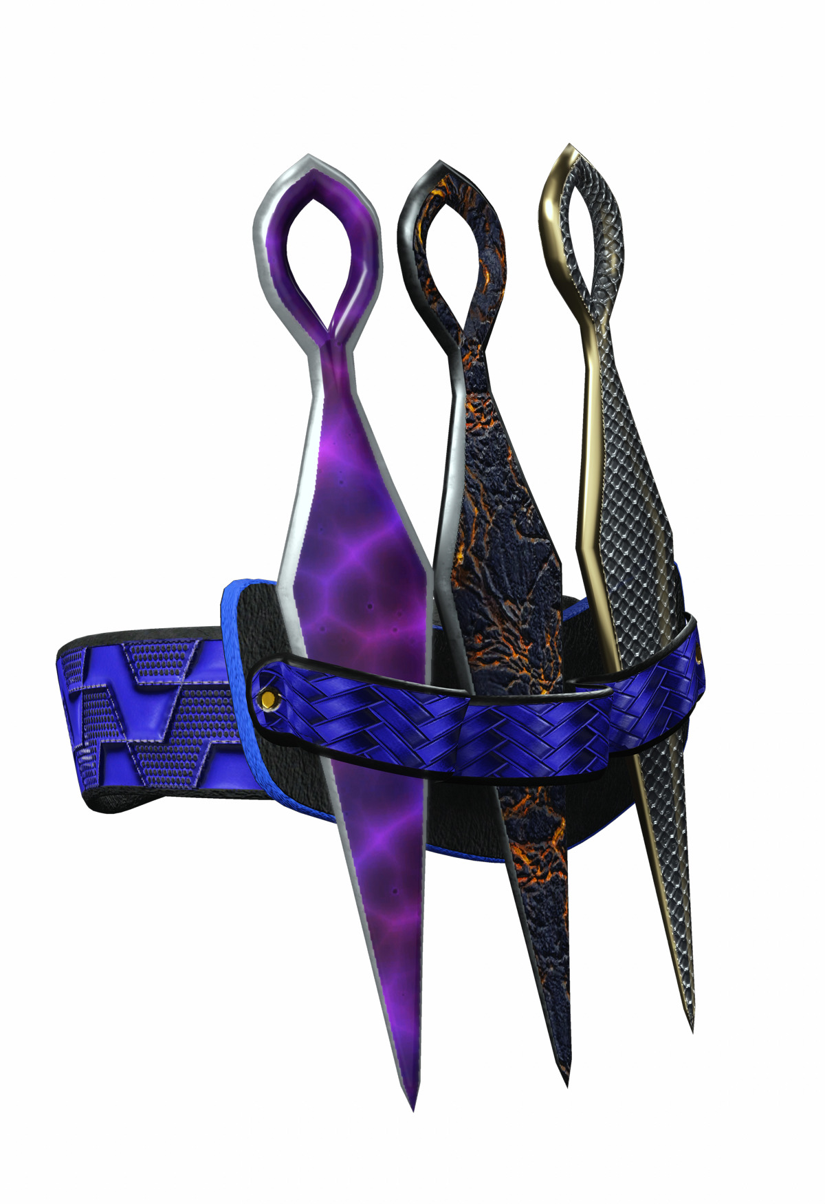 Aokami Stylized Sci Fi Ninja Warrior Game Ready Character Low-poly 3D model_9