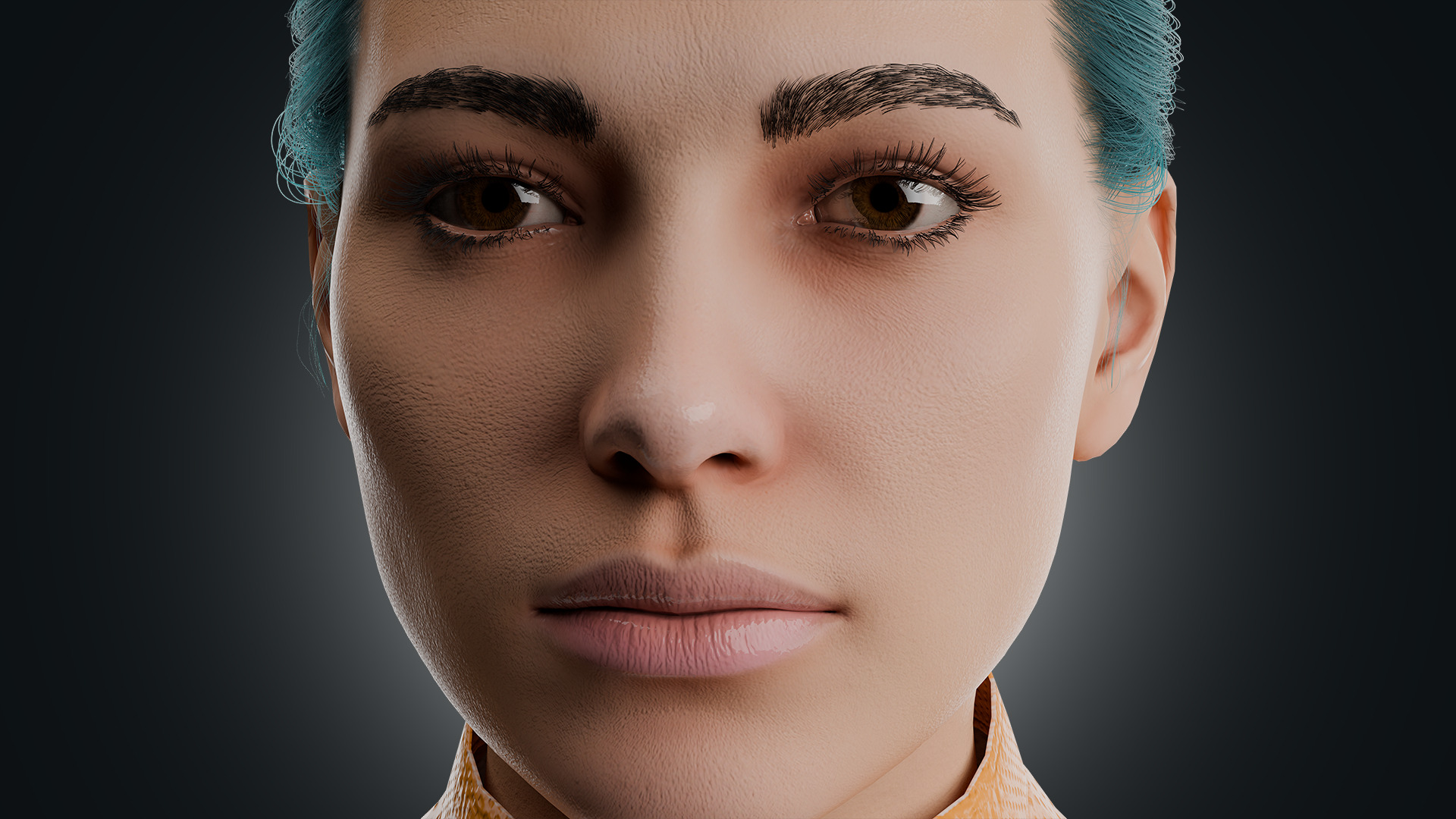 Realistic Sci-Fi Fully Rigged Girl Low-poly 3D model_1